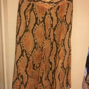 Snake print skirt